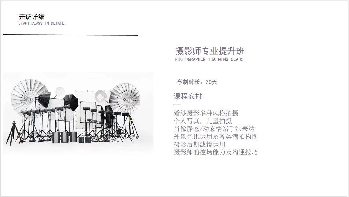 攝影師專業提升班